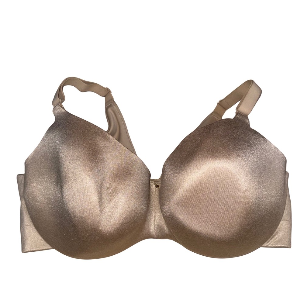 Cacique 42DDD Lightly Lined Balconette Bra Beige Smooth Seamless Underwire